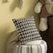 Deerlux 16" Handwoven Cotton Throw Pillow Cover with Small Black & White Chevron Pattern with Filler QI004302.CV.K - alternate 3